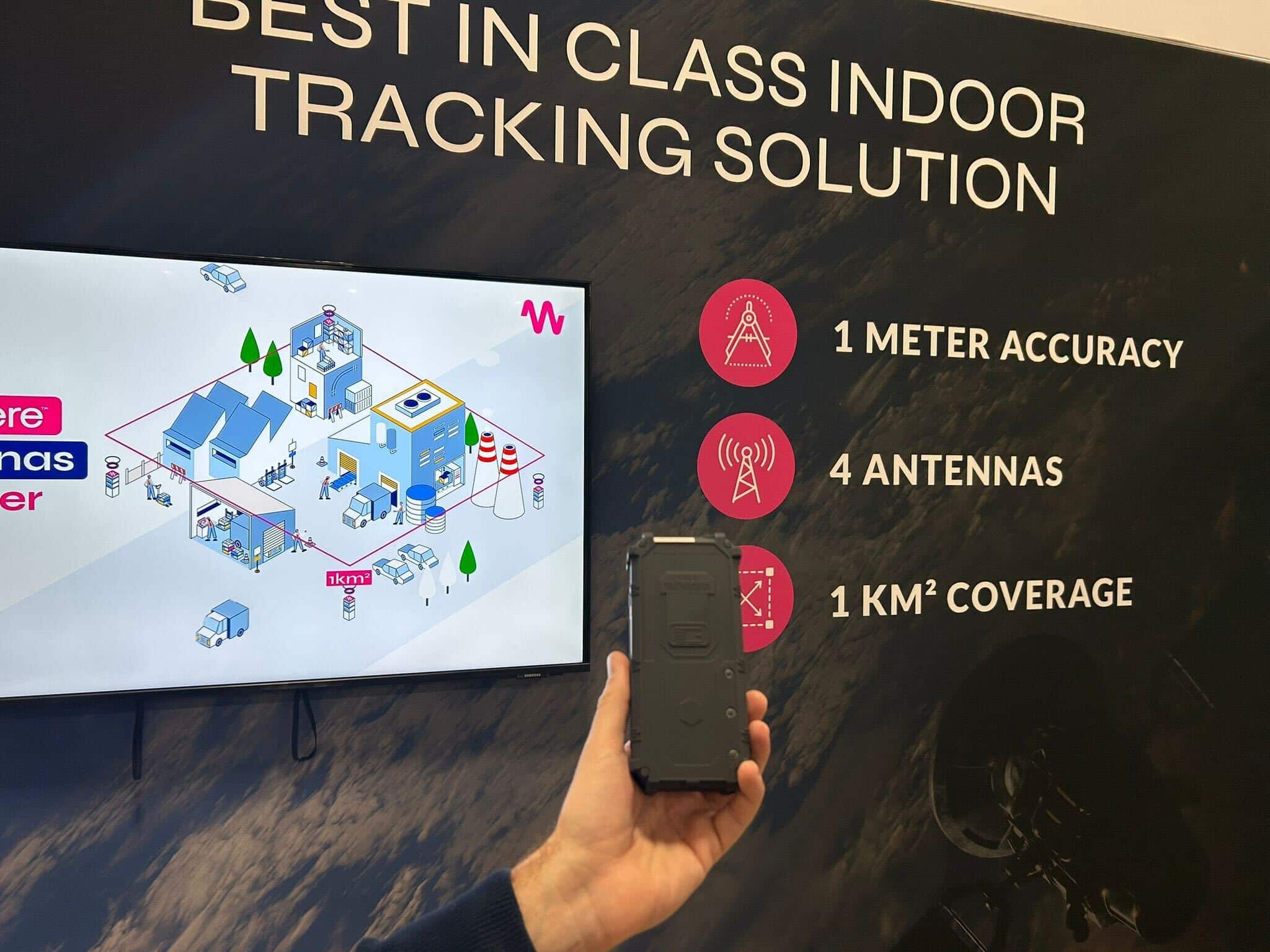 photo du tracker de géolocalisation indoor Wheere au CES de Las Vegas en janvier 2025